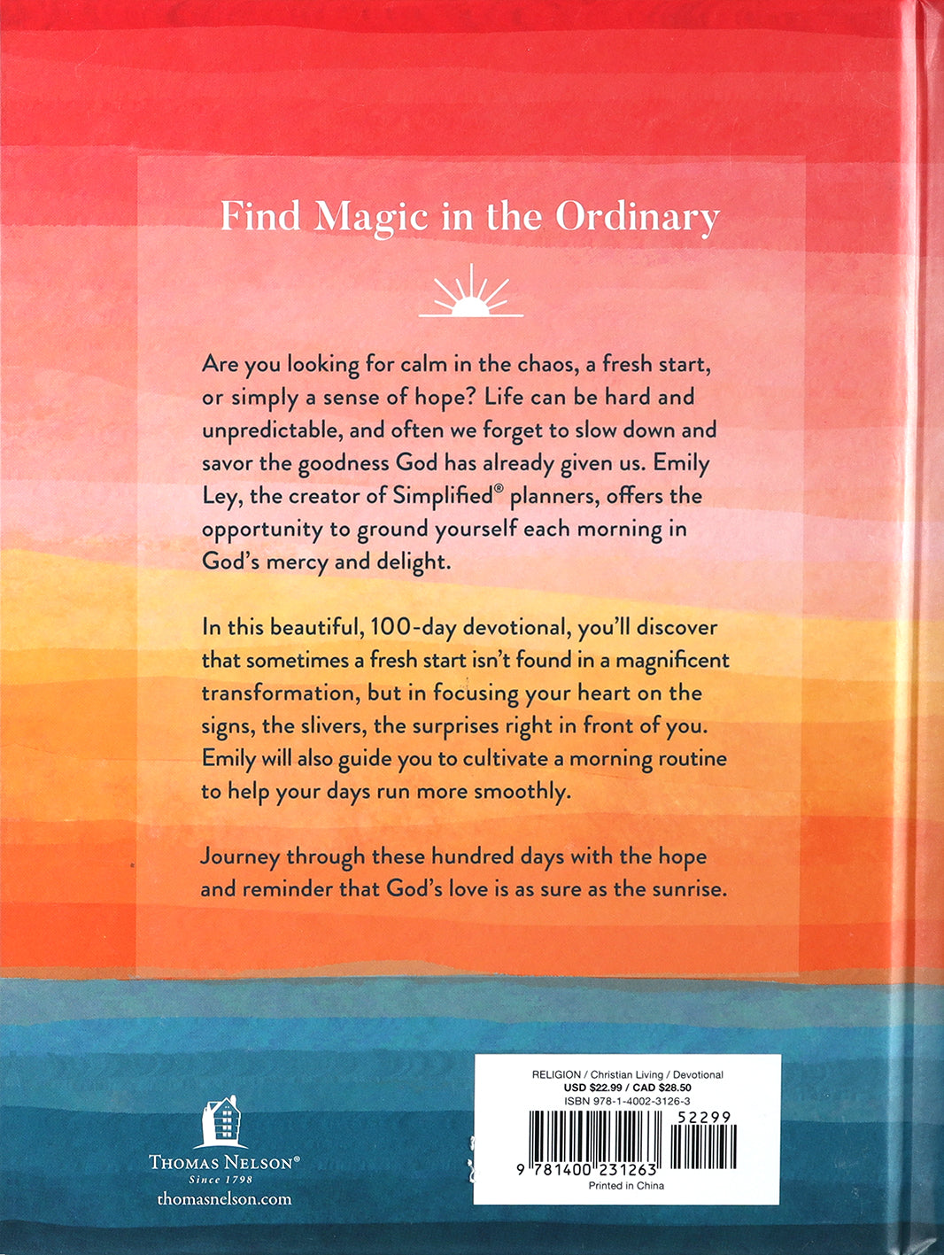Sure as the Sunrise: 100 Morning Meditations on God's Mercy and Delight