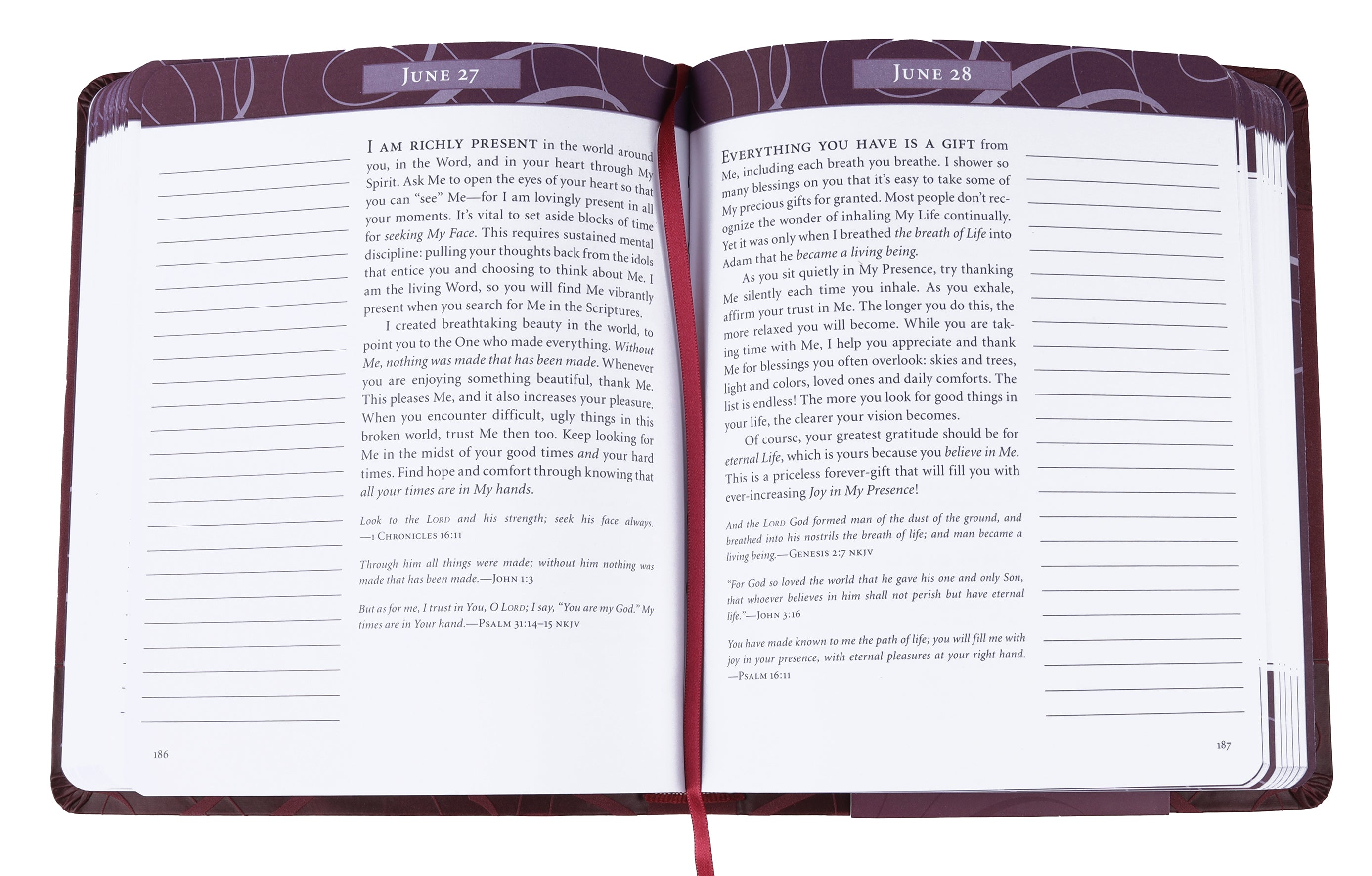 Jesus Always: Embracing Joy in His Presence (Burgundy, With Full Scriptures) (Note-taking Edition)