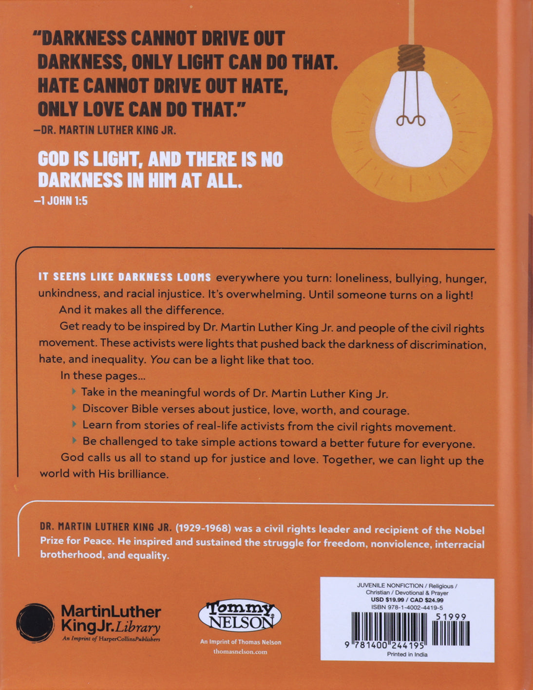 Only Light Can Do That: 60 Days of Mlk - Devotions For Kids