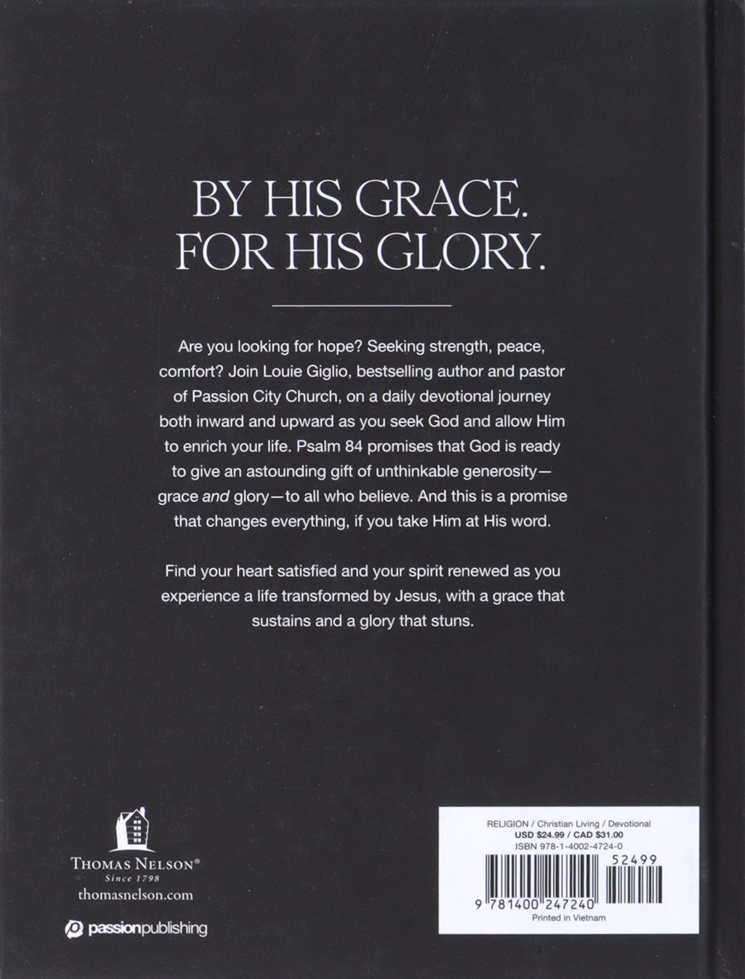 Grace and Glory: 365 Devotions for a Life Transformed by Jesus
