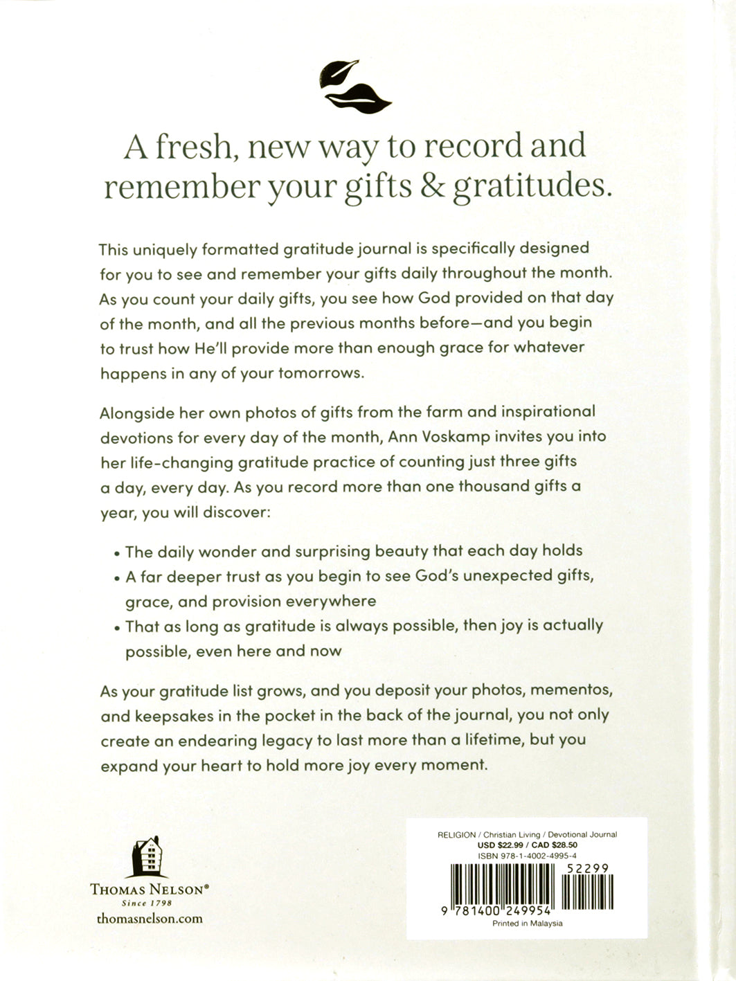 Gifts and Gratitudes: A Year of One Thousand Gifts