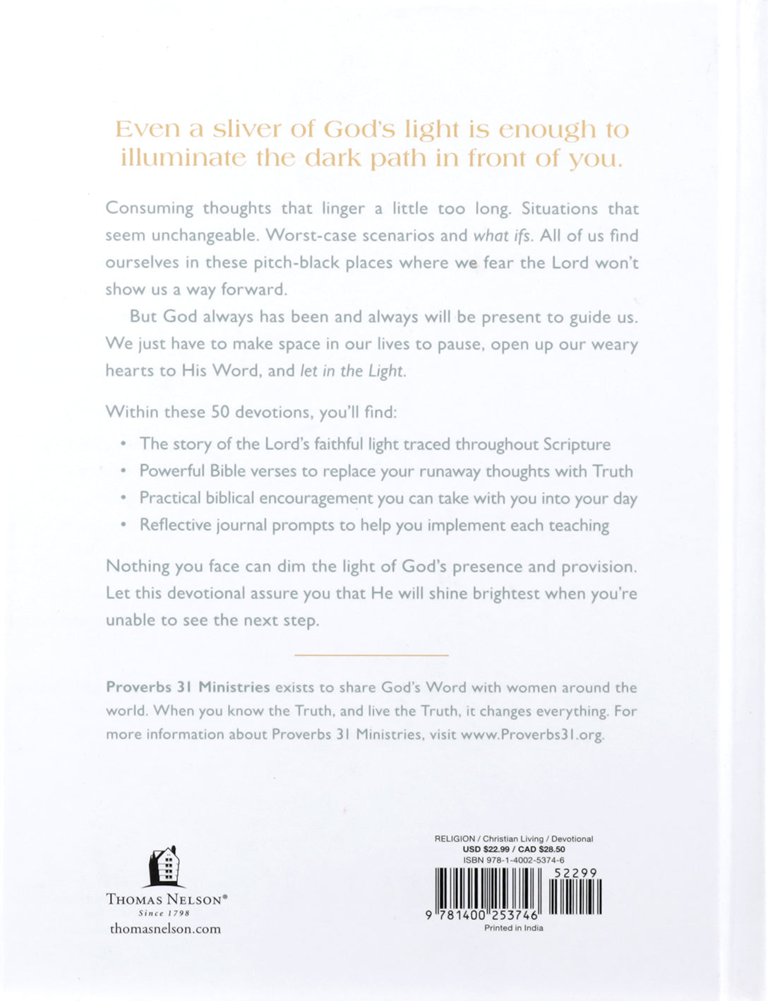 Let in the Light: 50 Devotions to Confidently Know God is Good and Guiding Your Steps