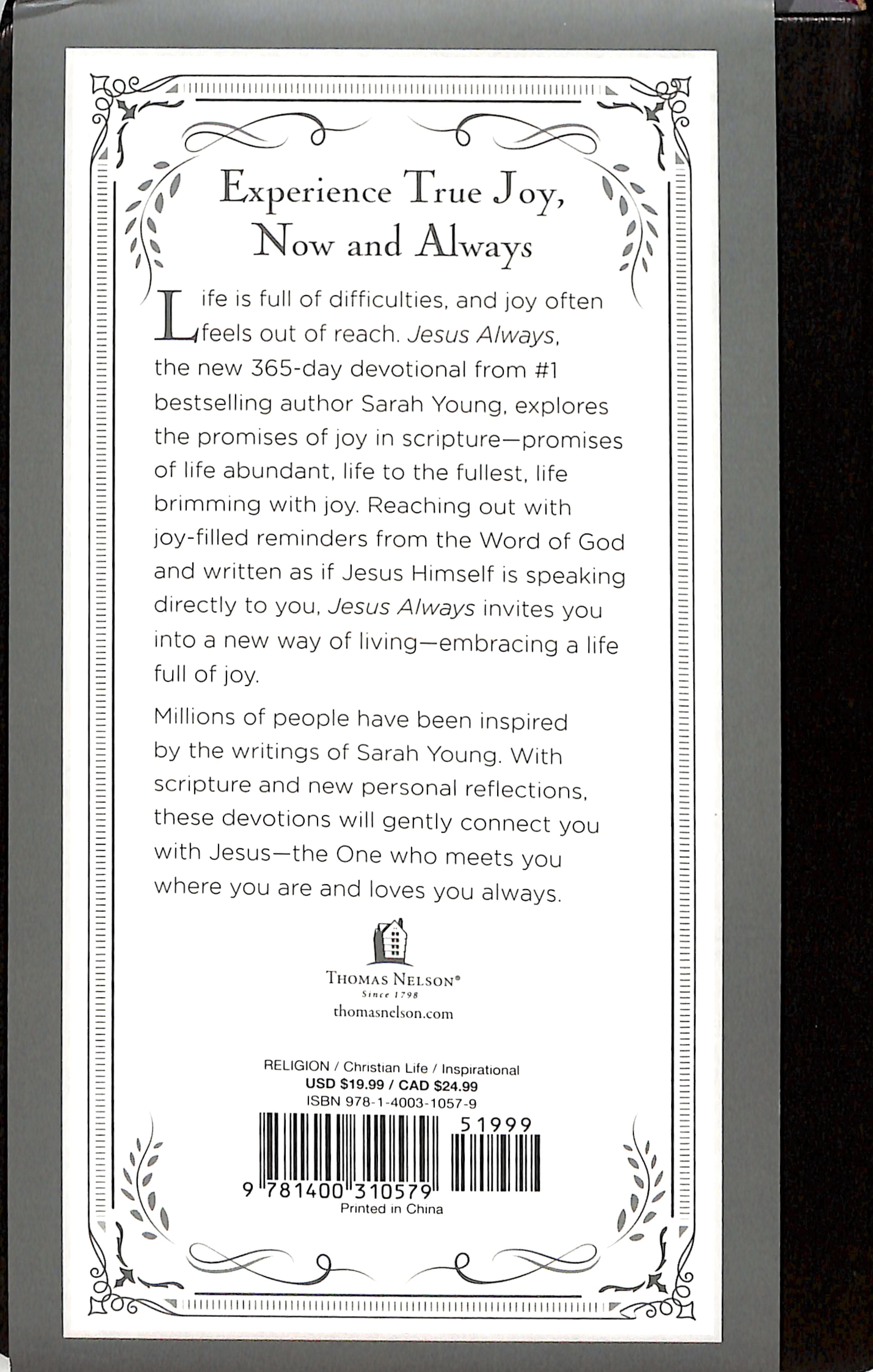 Jesus Always: Embracing Joy in His Presence (Small Deluxe)