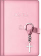 NKJV Simply Charming Bible Pink With Cross Charm (Black Letter Edition)
