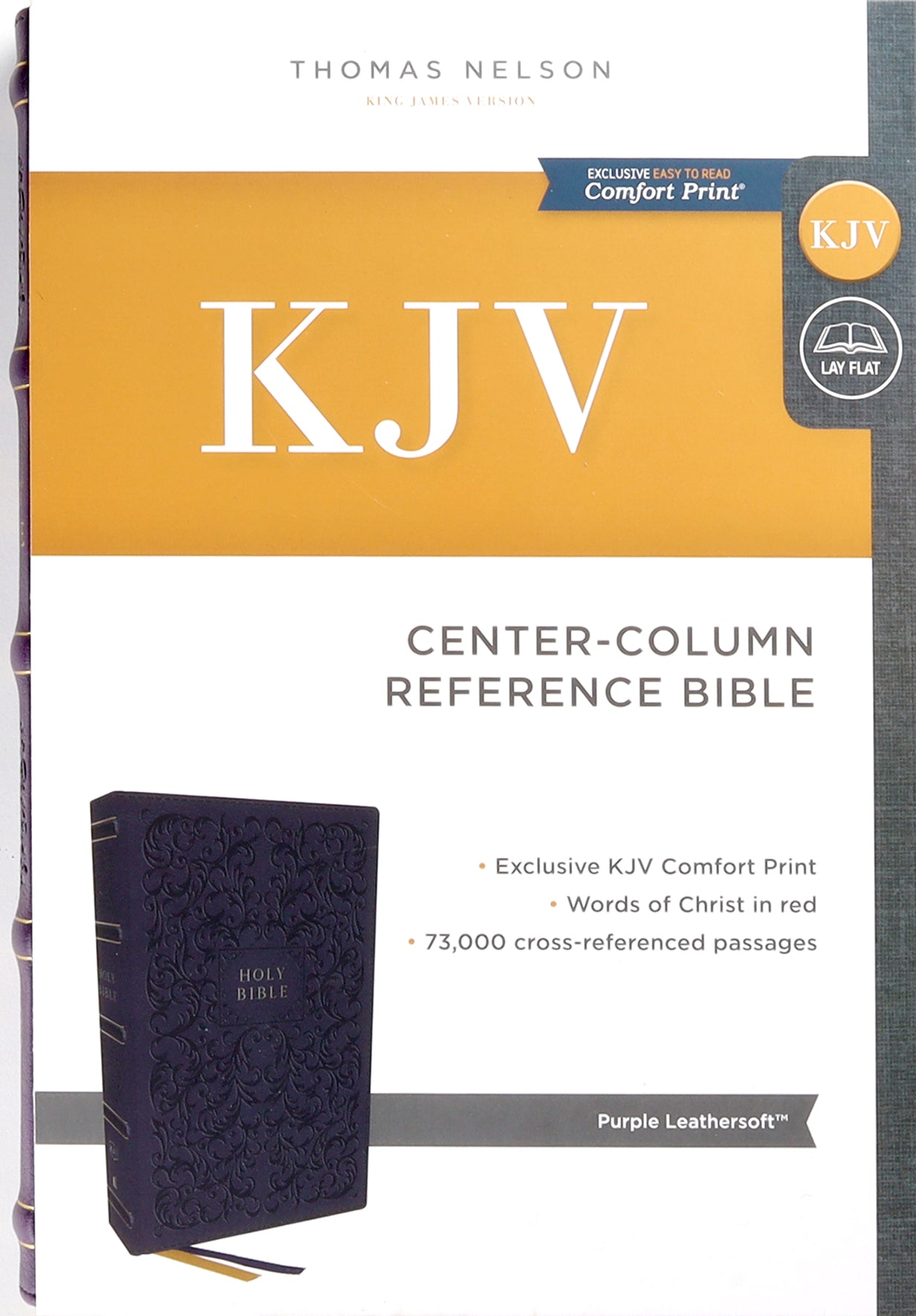 KJV Holy Bible Center-Column Reference Bible Purple (Red Letter Edition)