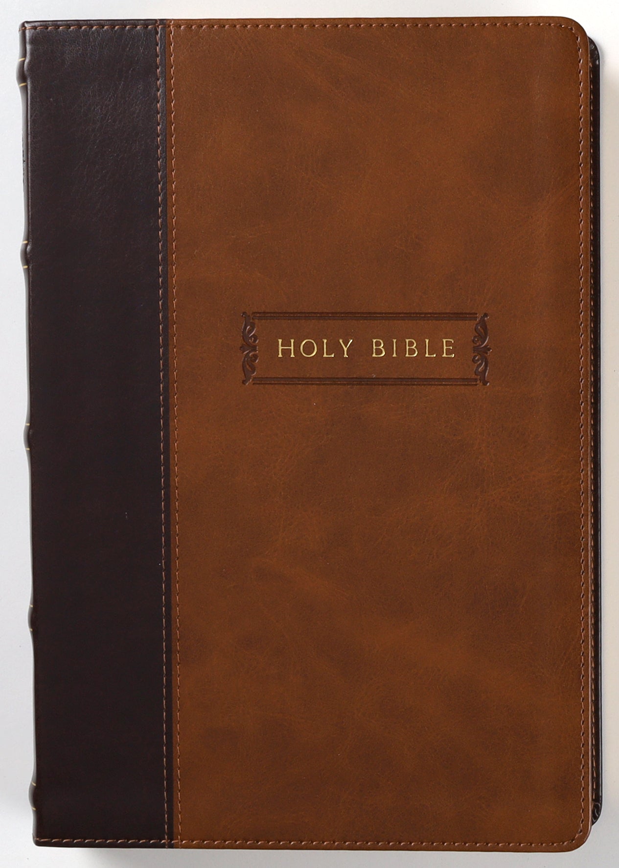 KJV Center-Column Reference Bible With Apocrypha Brown (Red Letter Edition)