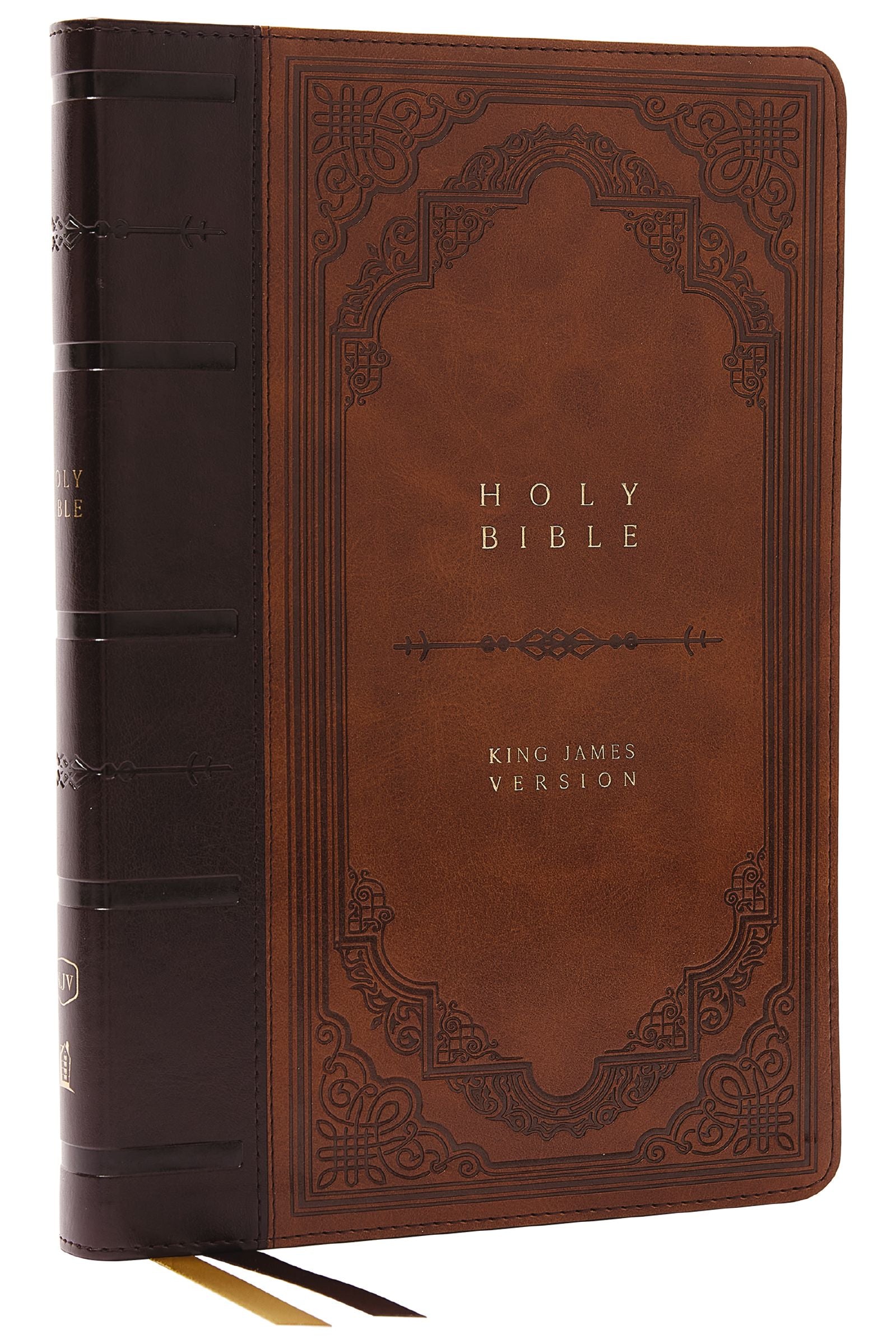 KJV Bible Giant Print Thinline Bible Vintage Series Brown Thumb Indexed (Red Letter Edition)