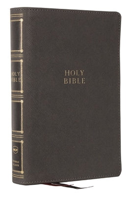 NKJV Compact Center-Column Reference Bible Gray Indexed (Red Letter Edition)