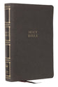NKJV Compact Center-Column Reference Bible Gray Indexed (Red Letter Edition)