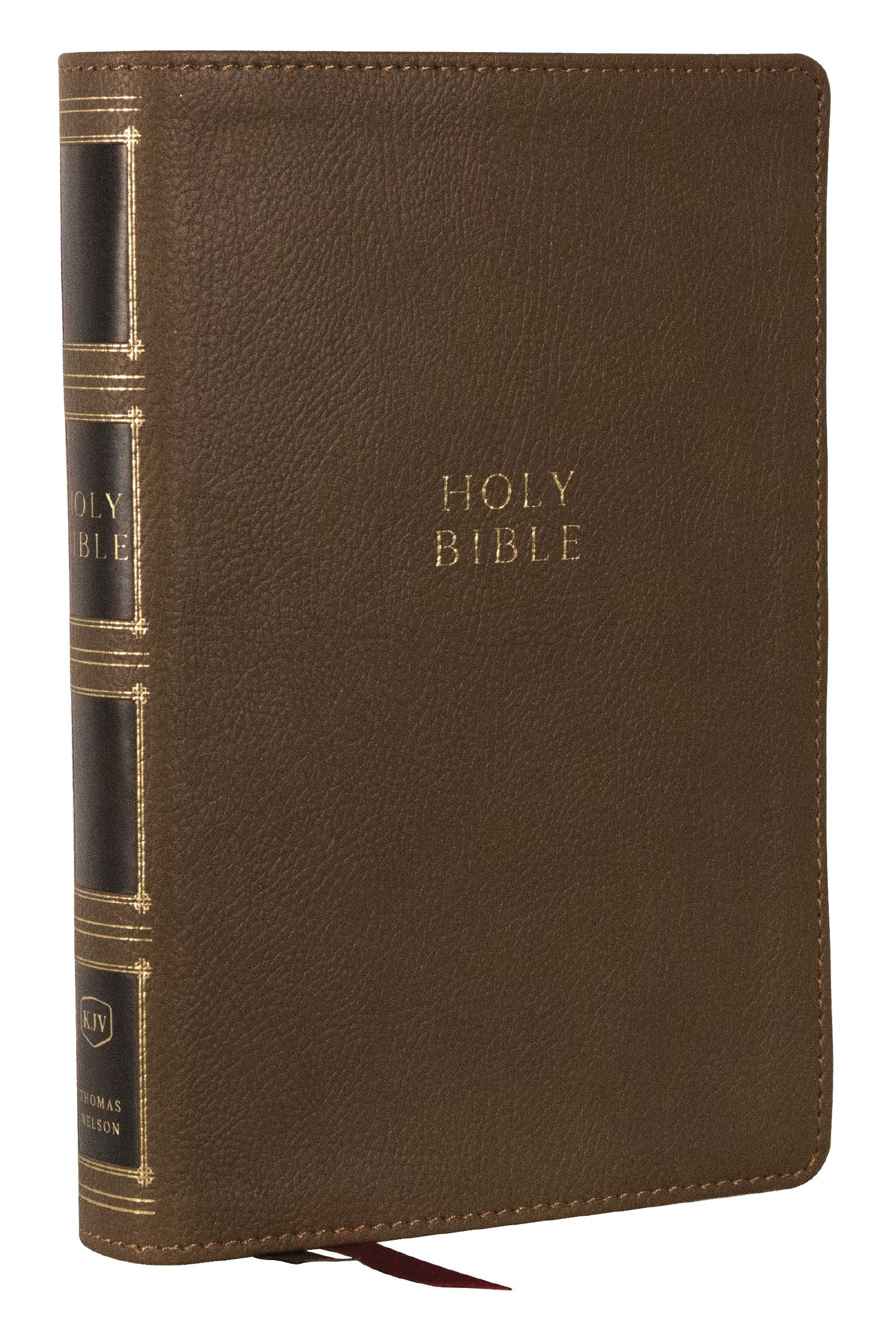 KJV Compact Center-Column Reference Bible Brown (Red Letter Edition)