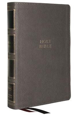 KJV Compact Center-Column Reference Bible Gray Indexed (Red Letter Edition)