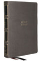 KJV Compact Center-Column Reference Bible Gray Indexed (Red Letter Edition)
