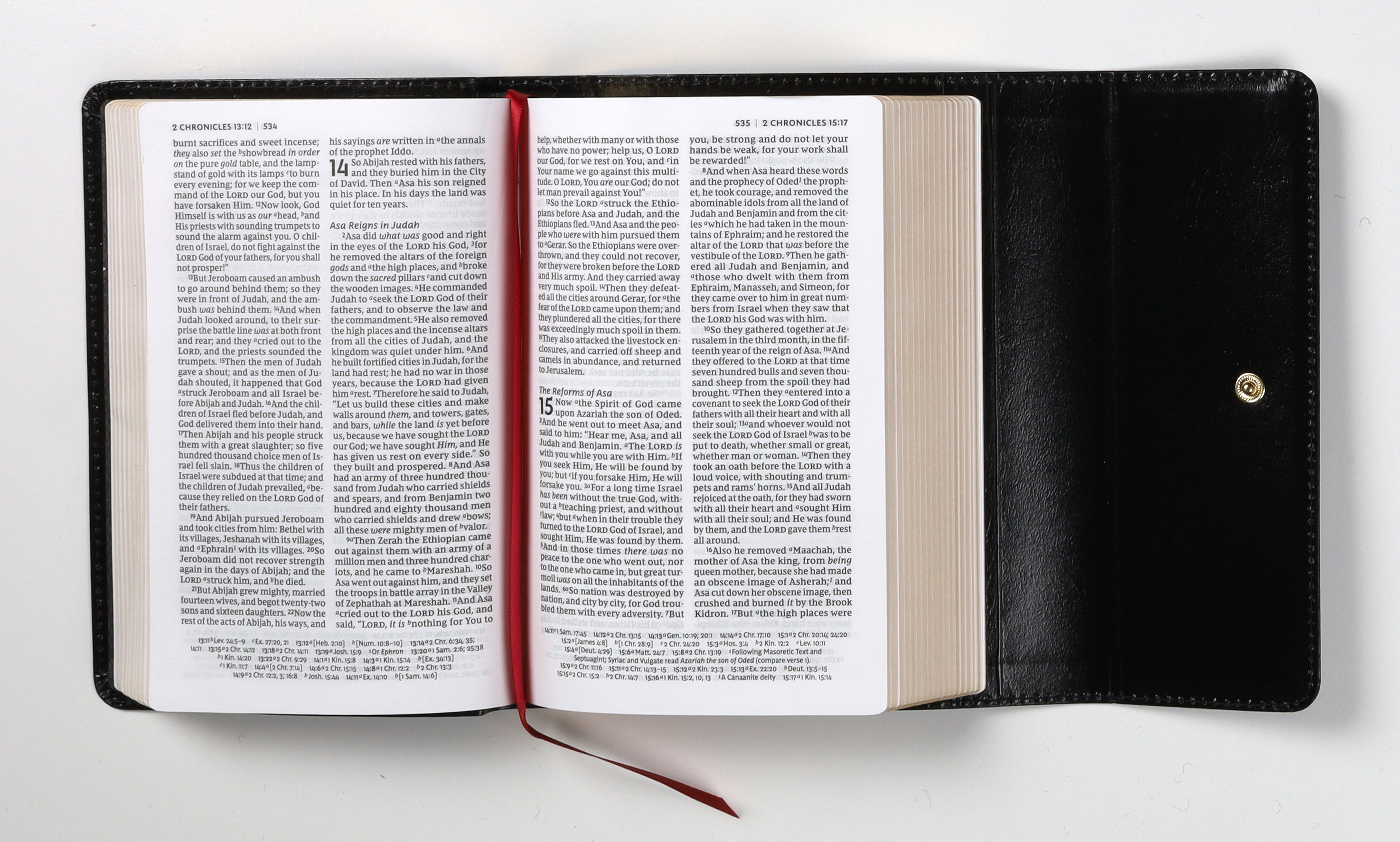NKJV Compact Paragraph-Style Reference Bible Black (Red Letter Edition)