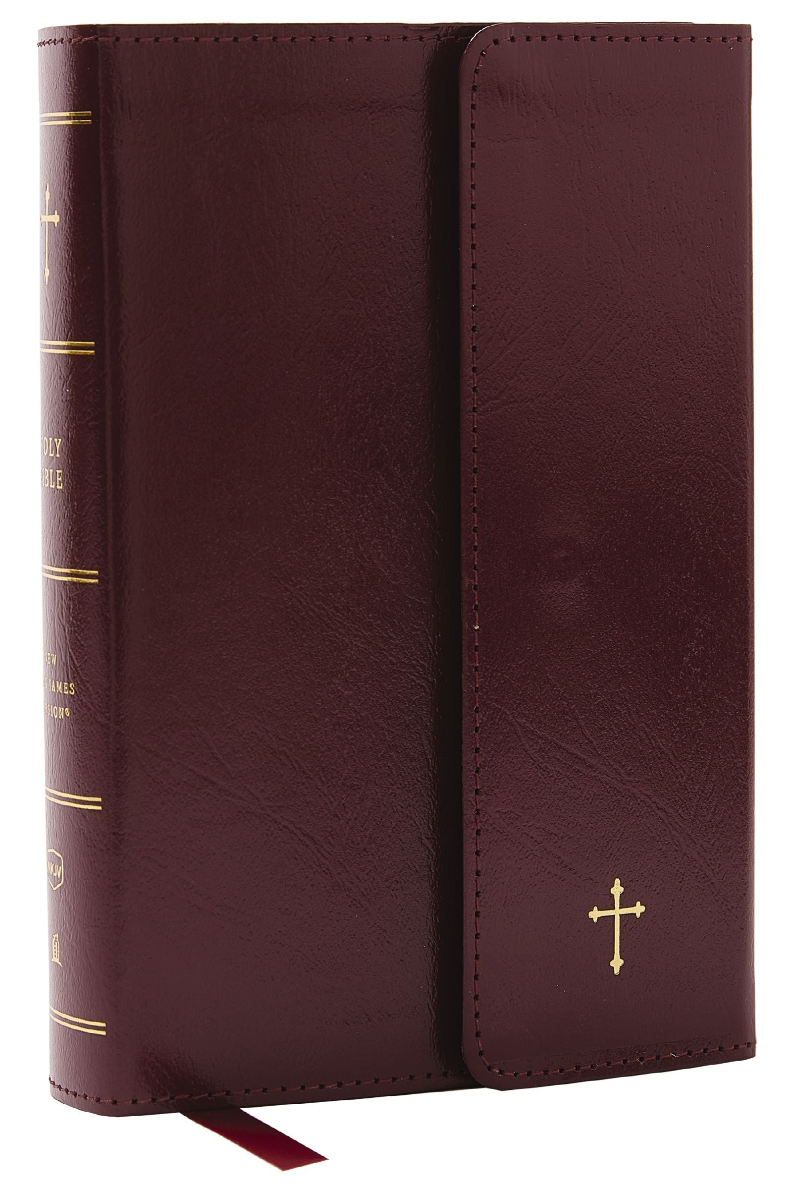 NKJV Compact Paragraph-Style Reference Bible Burgundy (Red Letter Edition)