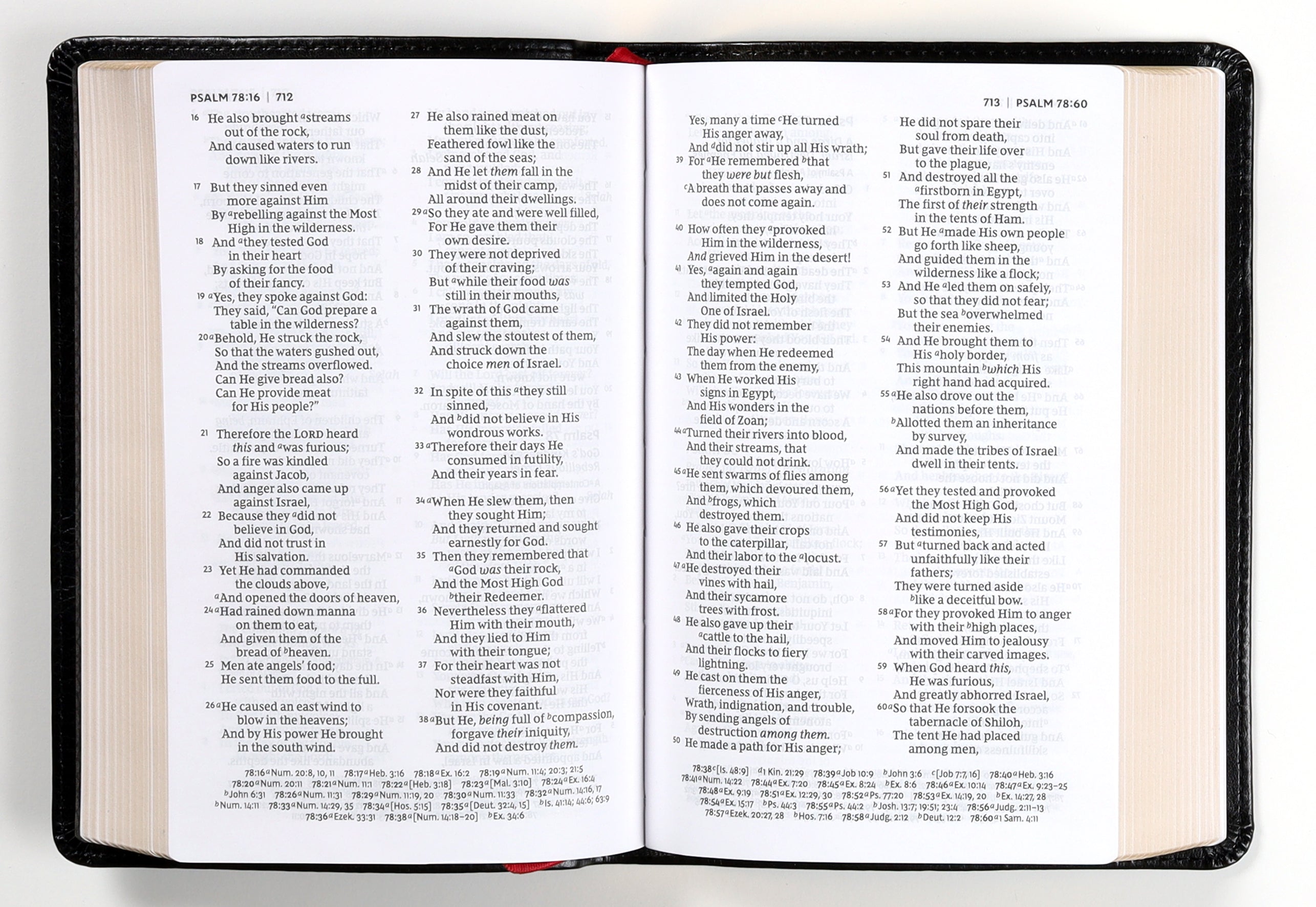 NKJV Compact Paragraph-Style Reference Bible Black (Red Letter Edition)