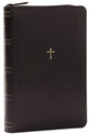 NKJV Compact Paragraph-Style Reference Bible Black With Zipper (Red Letter Edition)