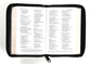 NKJV Compact Paragraph-Style Reference Bible Black With Zipper (Red Letter Edition)