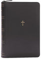 NKJV Compact Paragraph-Style Reference Bible Black With Zipper (Red Letter Edition)