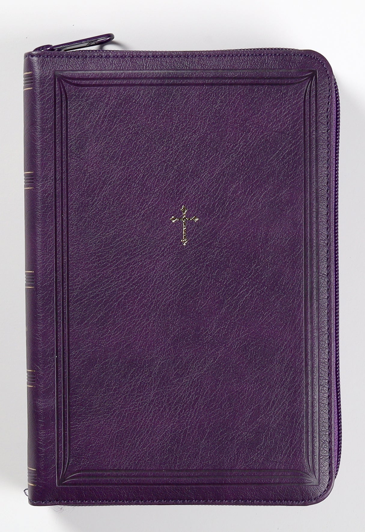 NKJV Compact Paragraph-Style Reference Bible Purple With Zipper (Red Letter Edition)