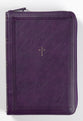 NKJV Compact Paragraph-Style Reference Bible Purple With Zipper (Red Letter Edition)