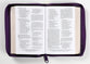 NKJV Compact Paragraph-Style Reference Bible Purple With Zipper (Red Letter Edition)