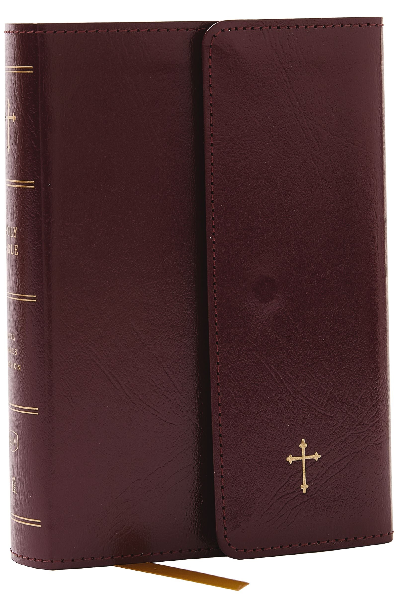 KJV Holy Bible Compact Reference Bible Burgundy With Flap (Red Letter Edition)