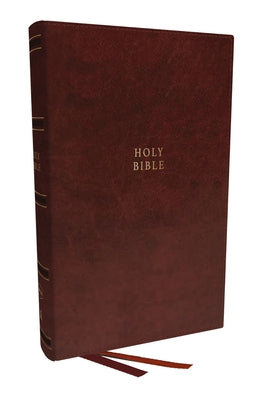 NKJV Single-Column Reference Bible Verse-By-Verse Brown Thumb Indexed (Red Letter Edition)