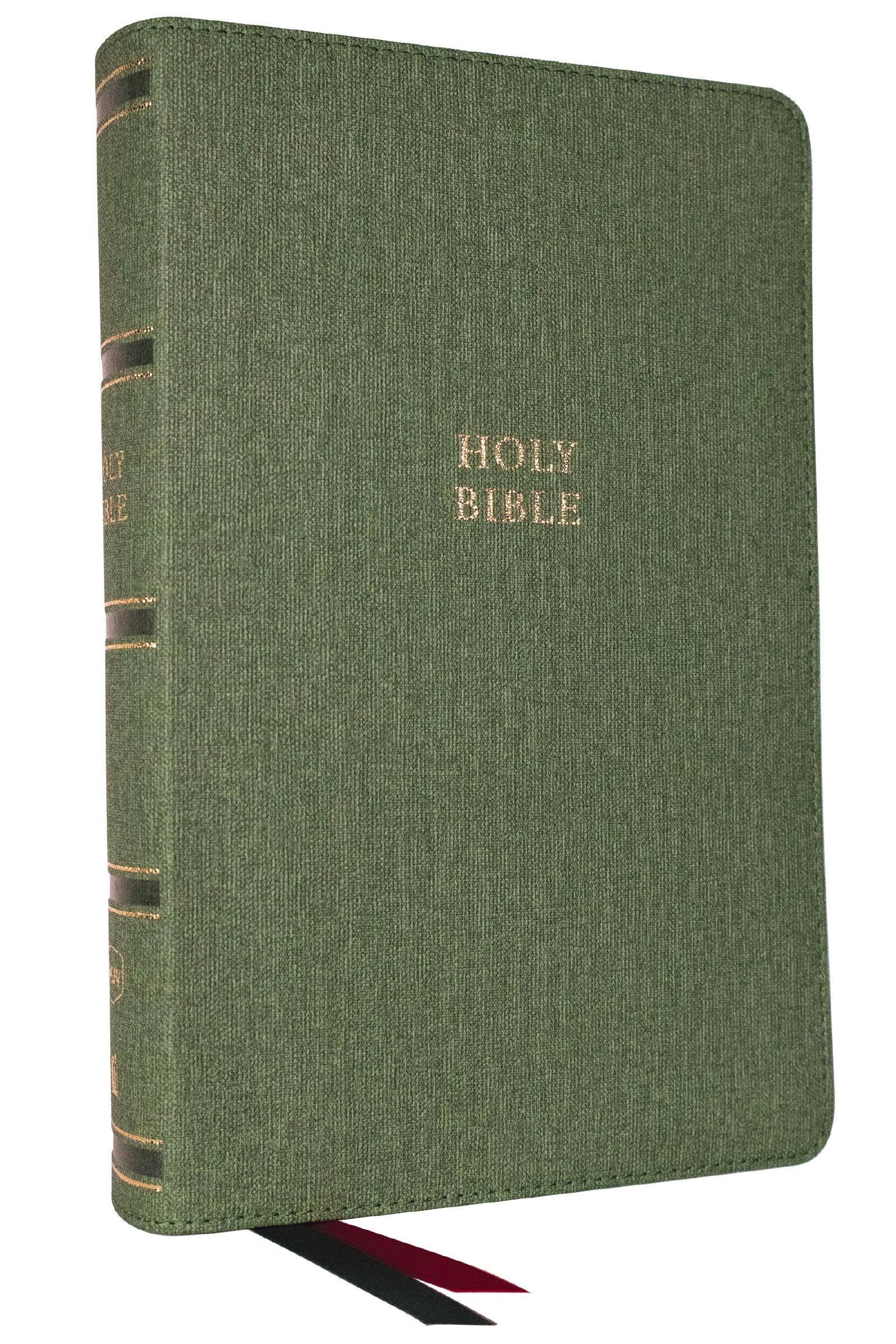 NKJV Single-Column Reference Bible Verse-By-Verse Green Thumb Indexed (Red Letter Edition)