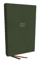 NKJV Single-Column Reference Bible Verse-By-Verse Green Thumb Indexed (Red Letter Edition)