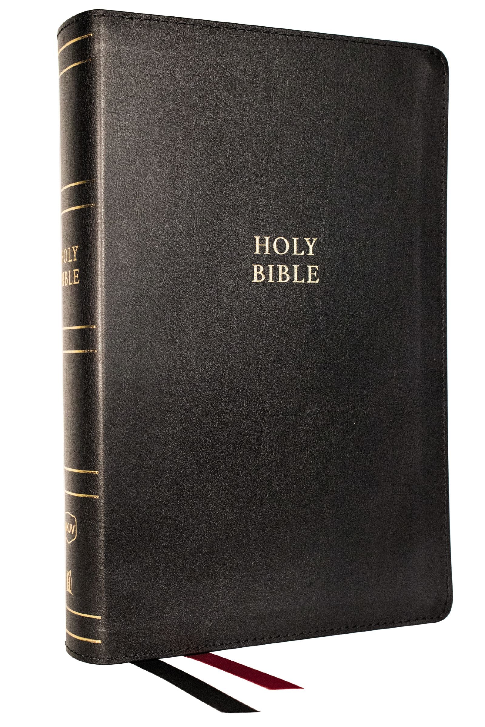NKJV Single-Column Reference Bible Verse-By-Verse Black Thumb Indexed (Red Letter Edition)