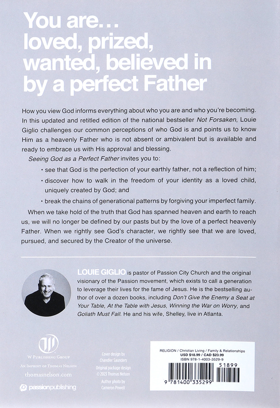 Seeing God as a Perfect Father: And Seeing You as Loved, Pursued, and Secure