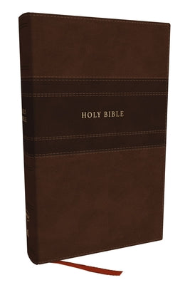 NKJV Holy Bible Personal Size Large Print Reference Bible Brown Thumb Indexed (Red Letter Edition)