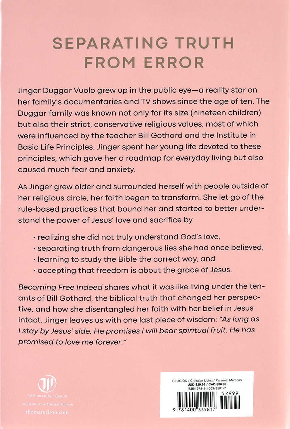 Becoming Free Indeed: My Story of Disentangling Faith From Fear