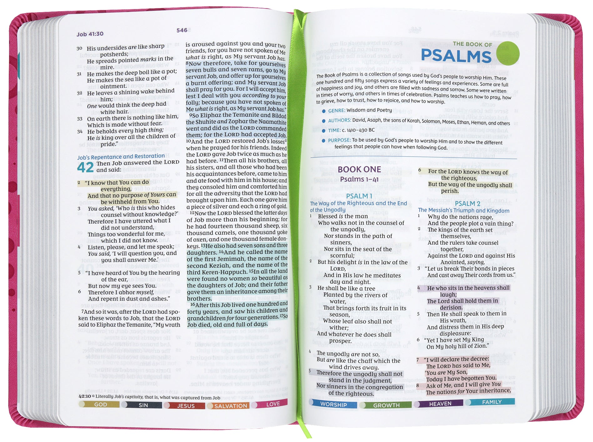 NKJV Color Code Bible for Kids, Pink