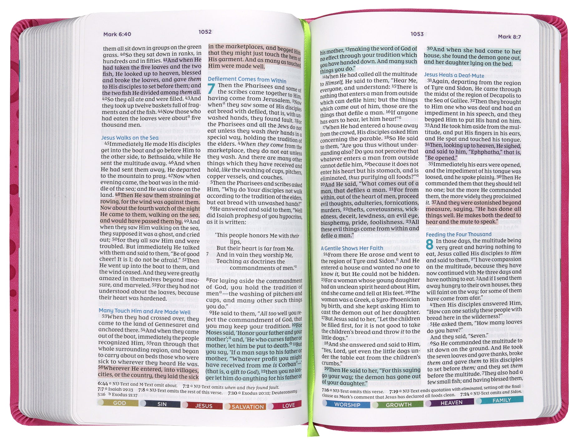 NKJV Color Code Bible for Kids, Pink