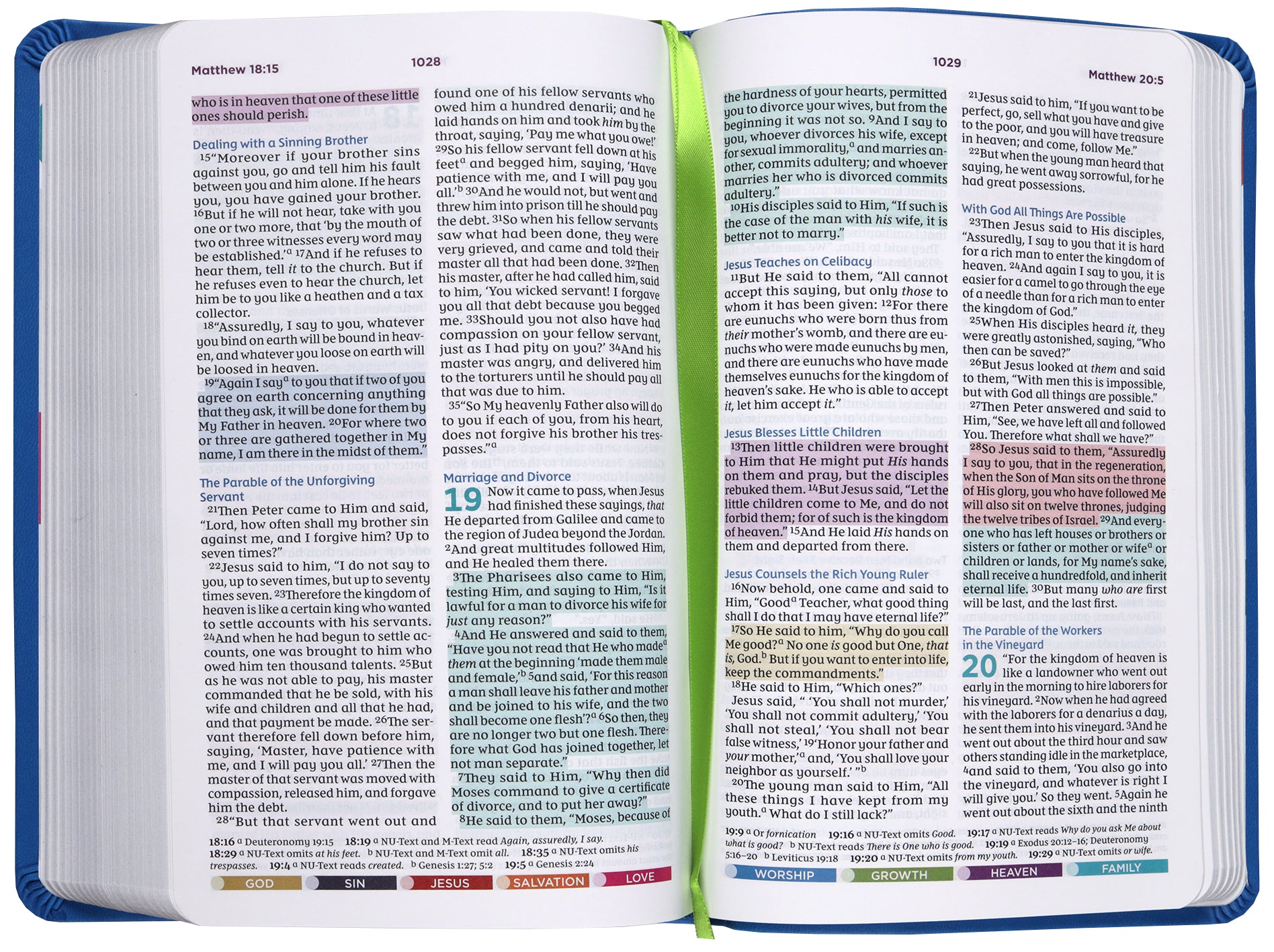 NKJV Color Code Bible for Kids, Blue