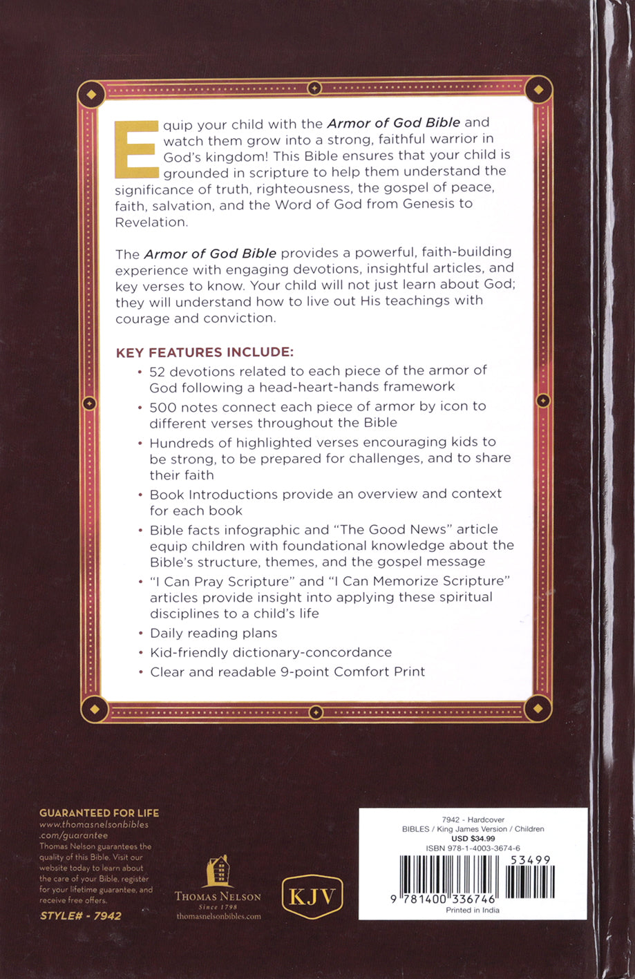 KJV Armor of God Bible (Red Letter Edition)
