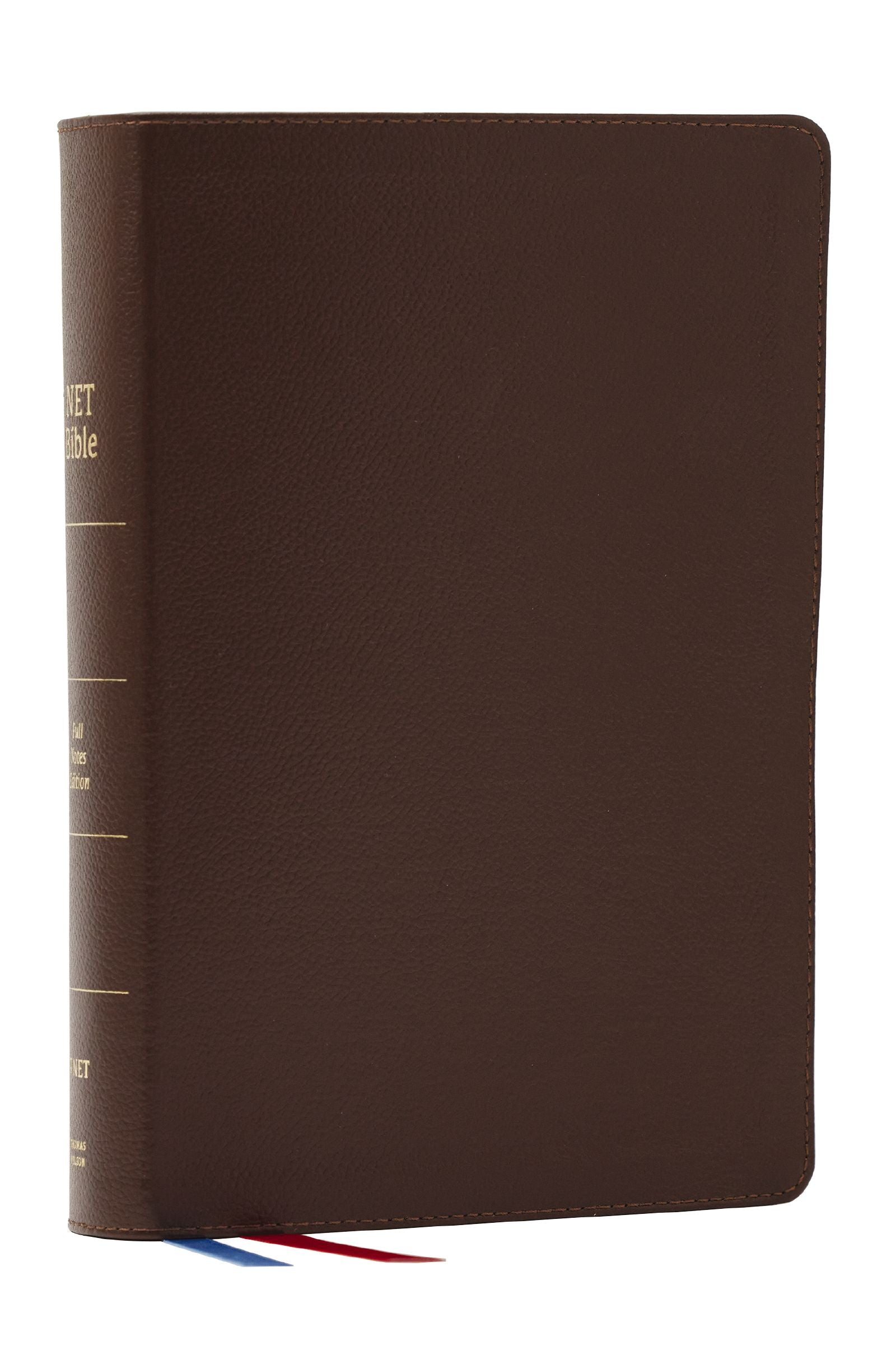 NET Bible Full Notes Edition Brown Genuine Leather, Indexed