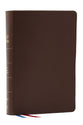 NET Bible Full Notes Edition Brown Genuine Leather, Indexed