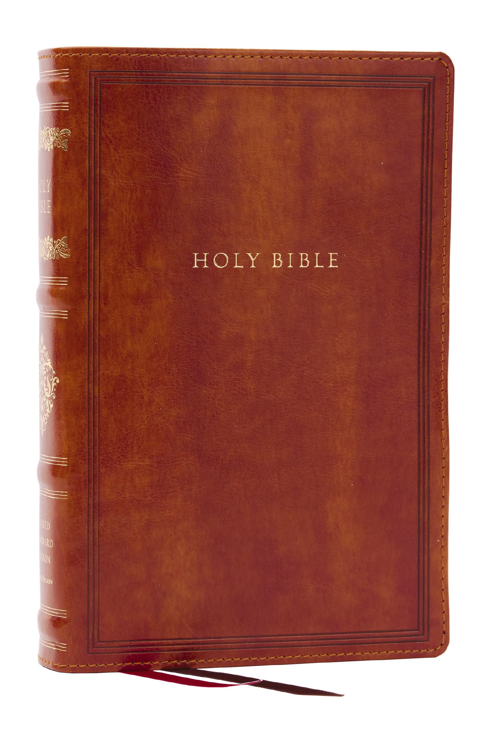 RSV Personal Size Bible with Cross References, Brown, Thumb Indexed, Sovereign Collection