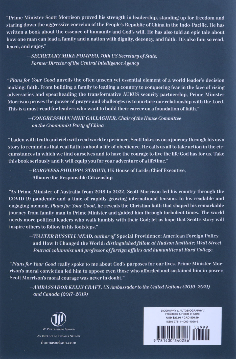 Plans For Your Good: A Prime Minister's Testimony of God's Faithfulness
