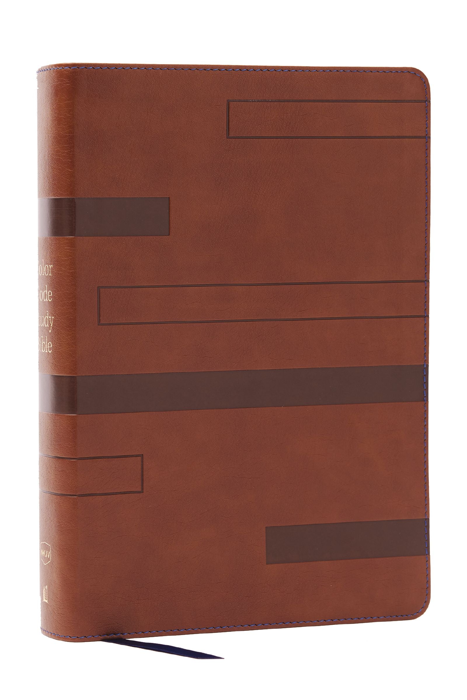 NKJV Color Code Study Bible, Brown (Red Letter Edition)