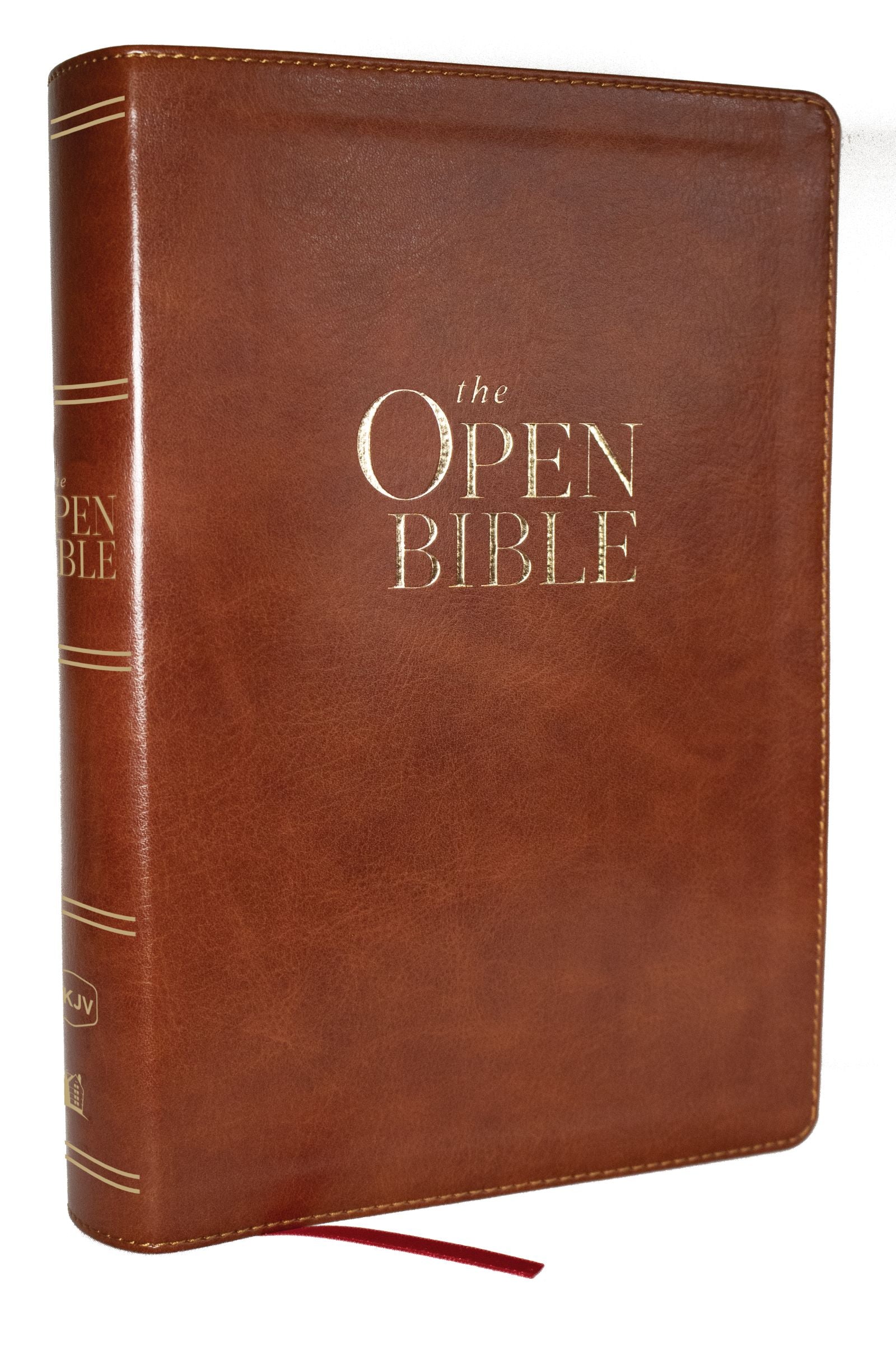 NKJV Open Bible: Read and Discover the Bible for Yourself (Brown, Red Letter Edition)