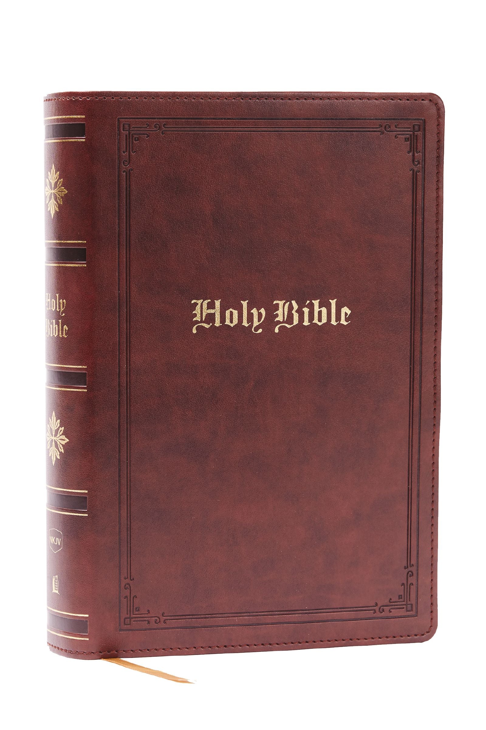 NKJV Bible Personal Size Giant Print, Brown (Red Letter Edition)