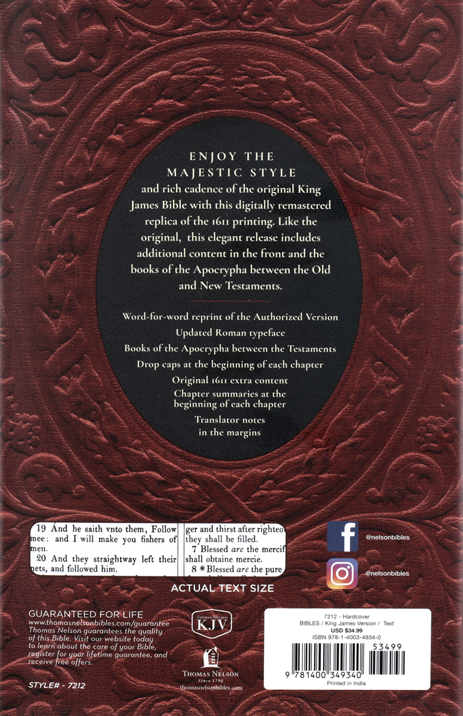 KJV 1611 Bible with Apocrypha