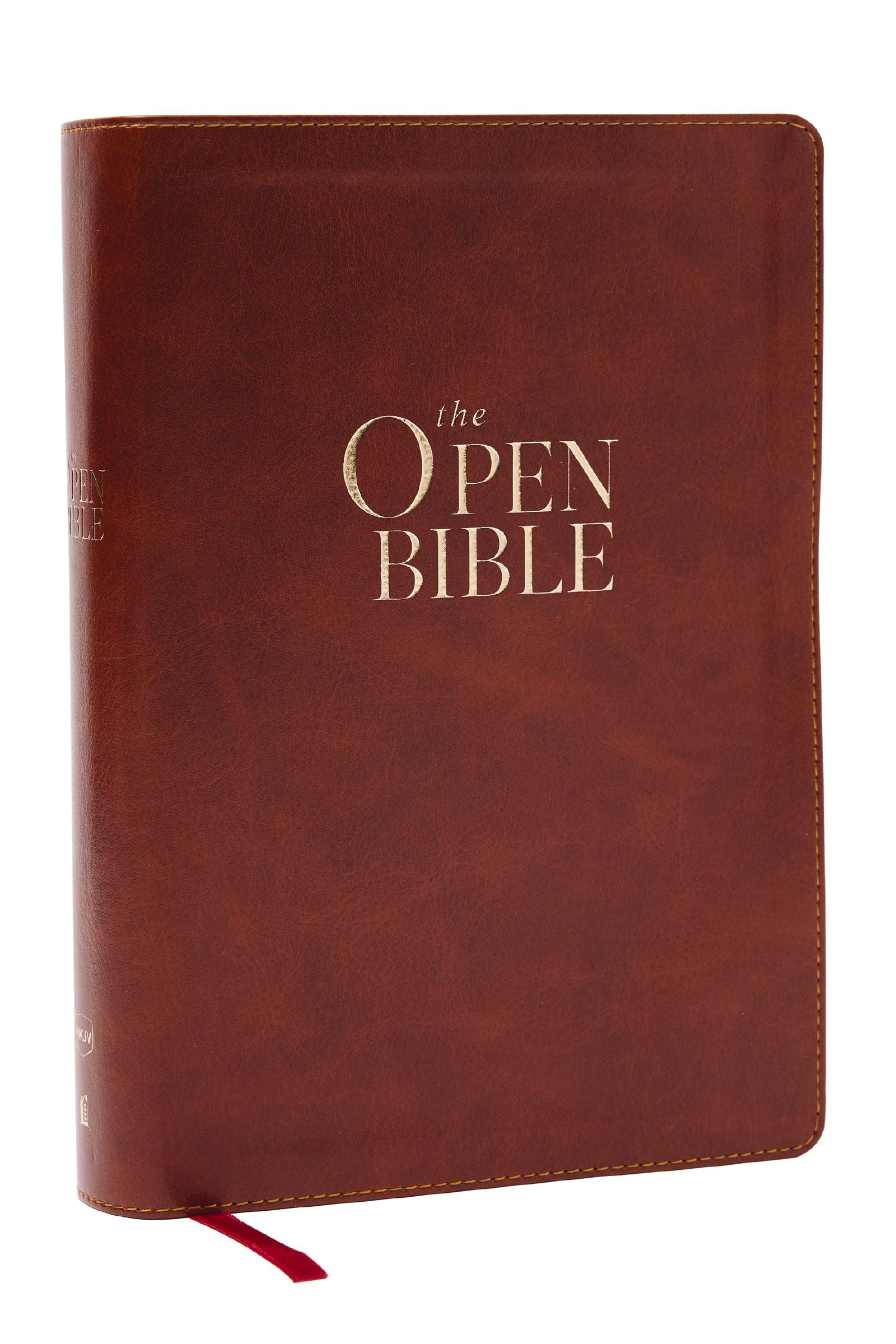 KJV Open Bible: Read and Discover the Bible for Yourself, Brown (Red Letter Edition)