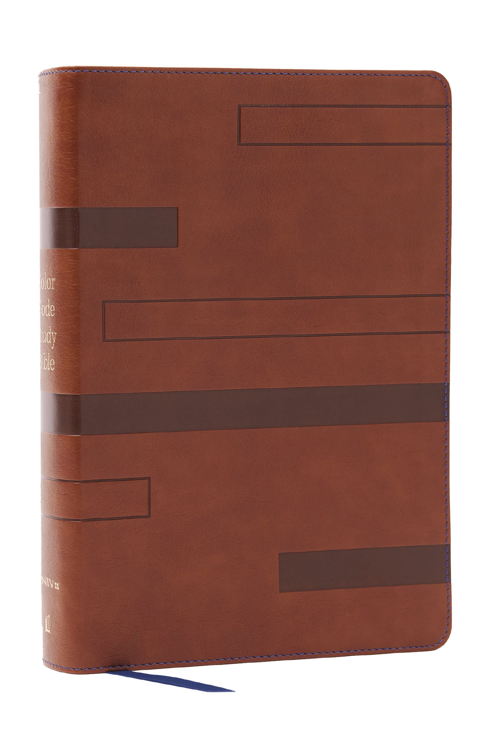 NIV Color Code Study Bible, Brown, Indexed (Red Letter Edition)