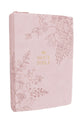 KJV Compact Large Print Bible, Pink Zipper Closure (Red Letter Edition)