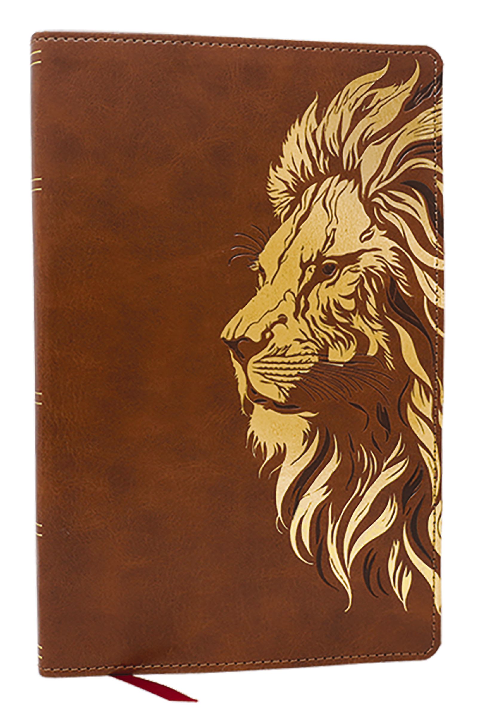 NKJV Personal Size Thinline Bible Brown Thumb Indexed (Red Letter Edition)