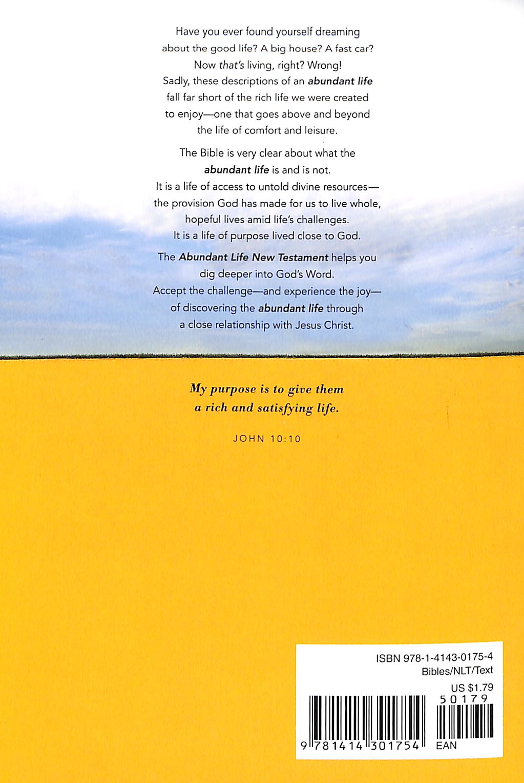 NLT Abundant Life New Testament (Black Letter Edition)